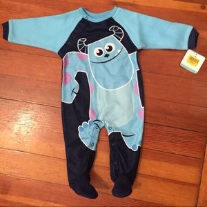 Monsters, Inc. one piece fleece romper